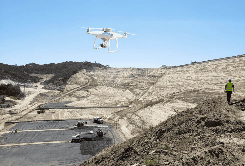 Drone Ariel Mapping in a gravel pit
